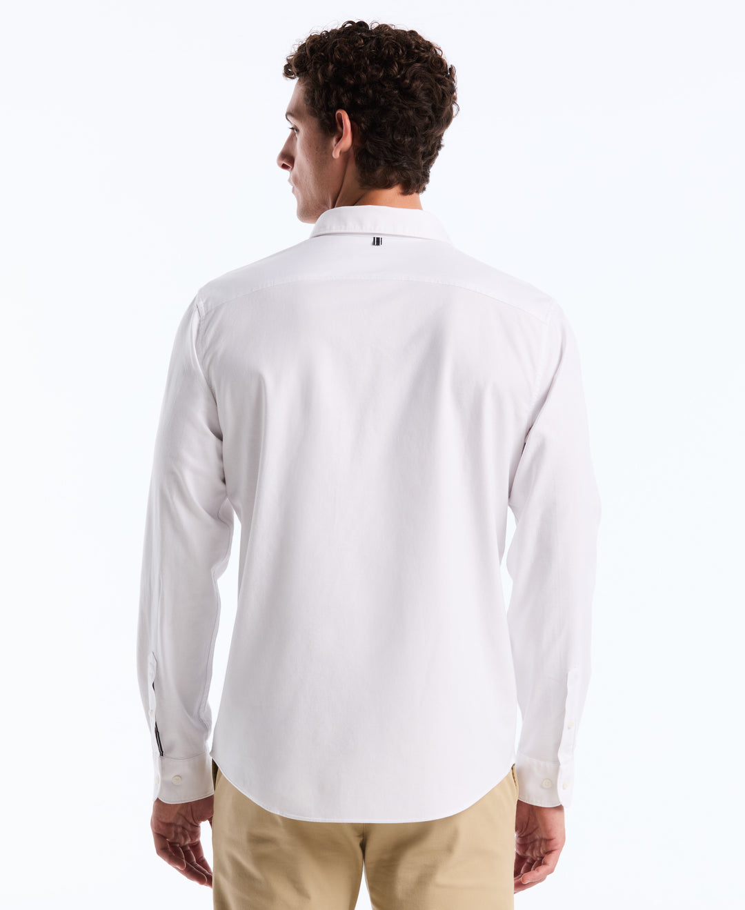EcoVero Oxford Stretch Long Sleeve Shirt (Bright White) 