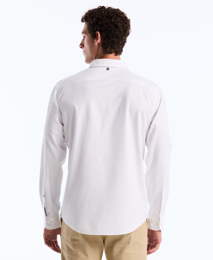 EcoVero Oxford Stretch Long Sleeve Shirt (Bright White) 