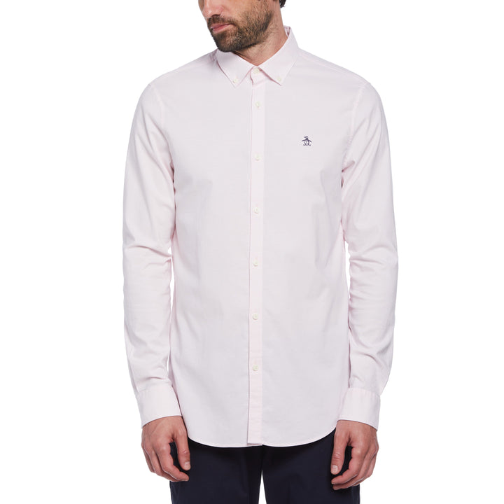EcoVero Oxford Stretch Long Sleeve Shirt (Parfait Pink) 