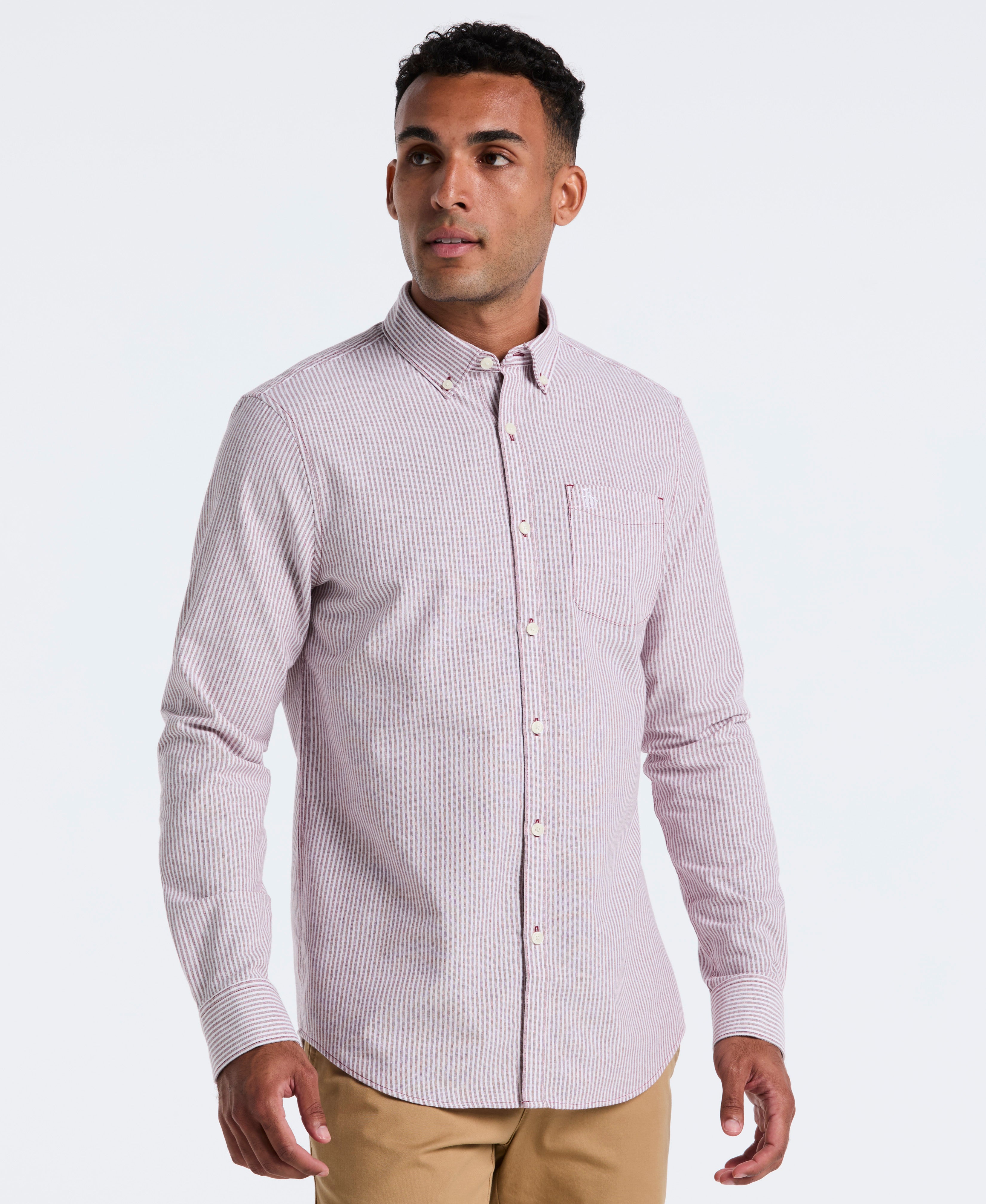 Oxford Long Sleeve Stripe Shirt – Original Penguin US