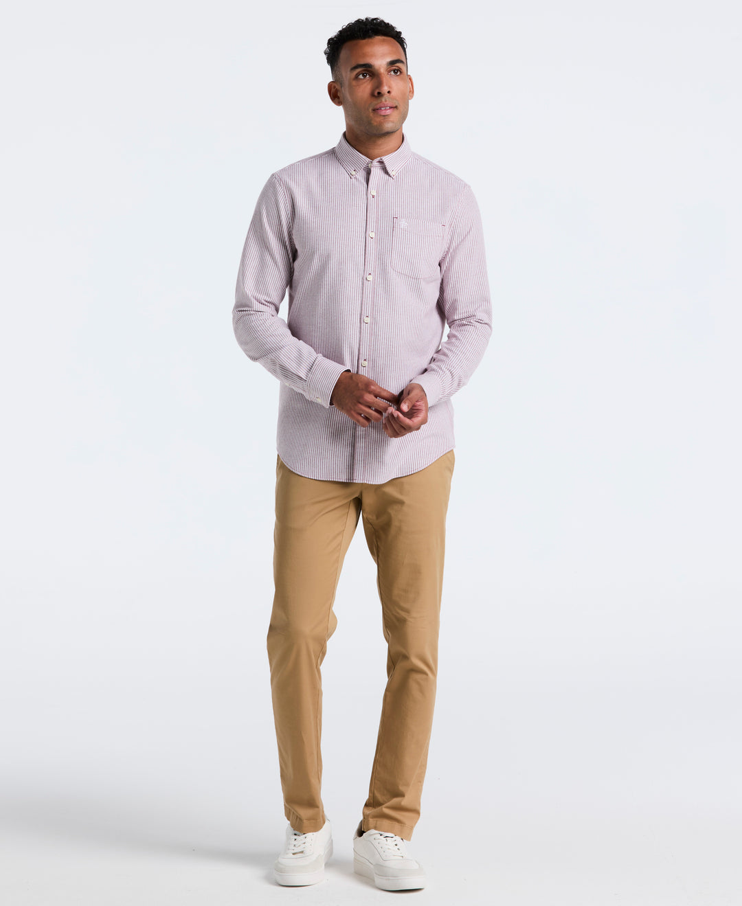 Stripe Oxford Shirt (Cabernet) 