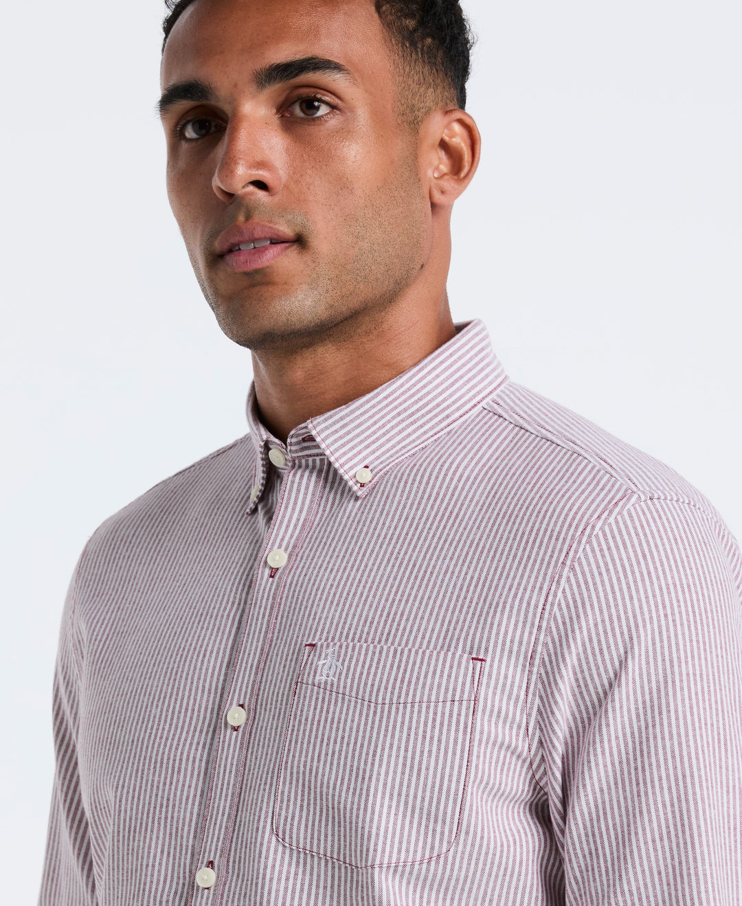 Stripe Oxford Shirt (Cabernet) 