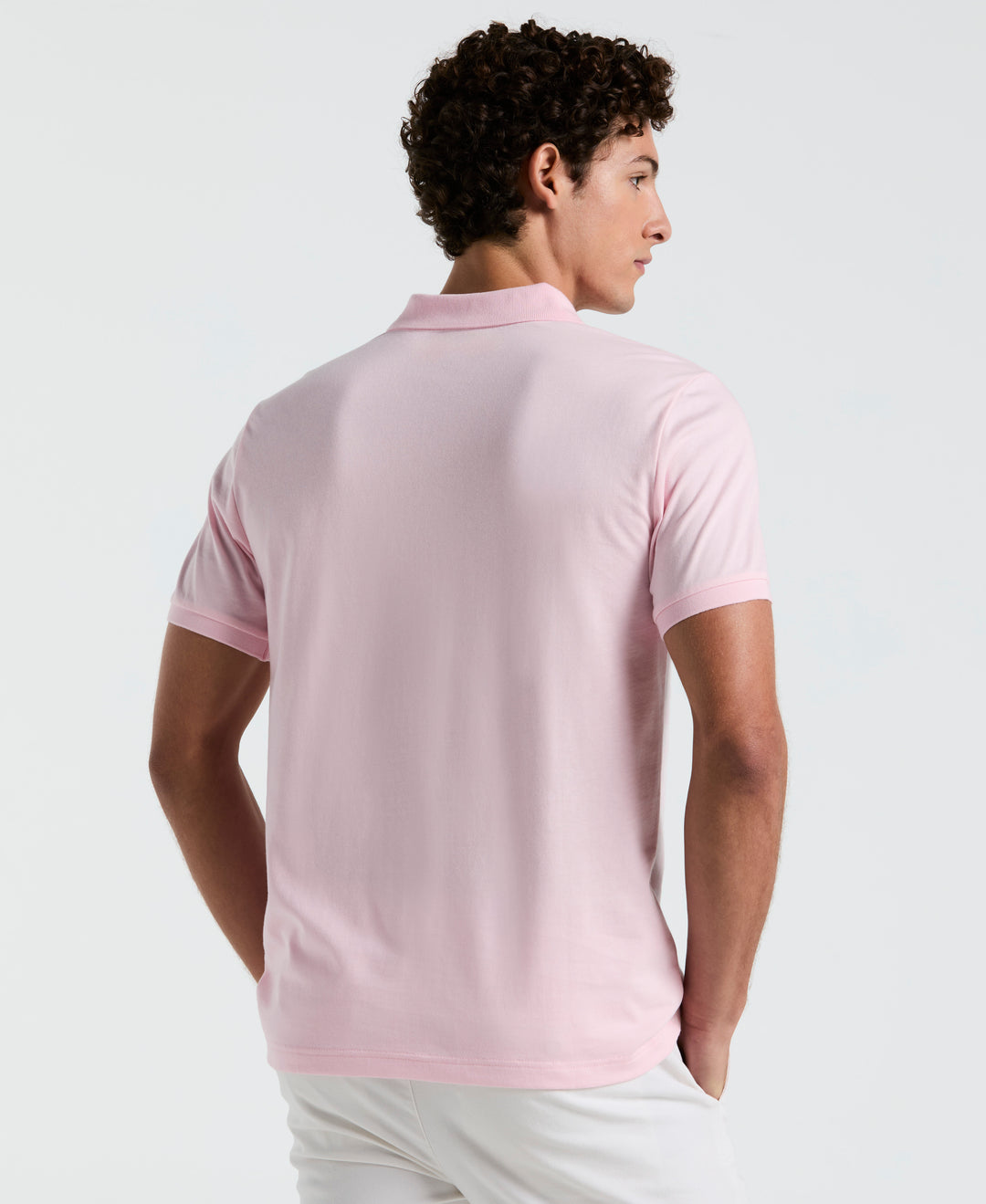 Palm Jaquard Front Polo Shirt (Parfait Pink) 