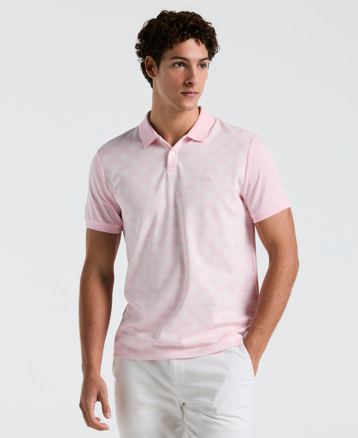 Palm Jaquard Front Polo Shirt (Parfait Pink) 