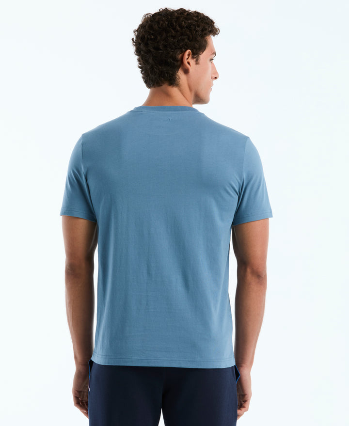 Cotton Graphic Palm Tee (Copen Blue) 