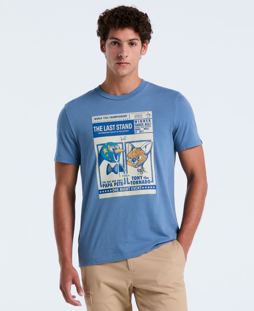 Papa Pete Graphic Tee-Tees-Copen Blue-XS-Original Penguin