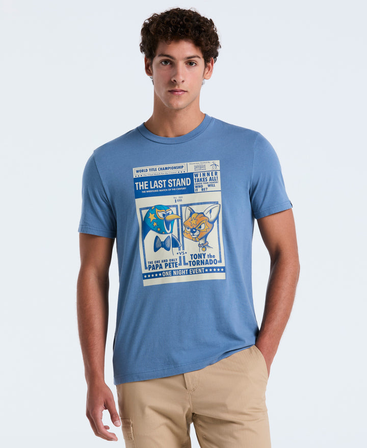 Papa Pete Graphic Tee-Tees-Copen Blue-XS-Original Penguin