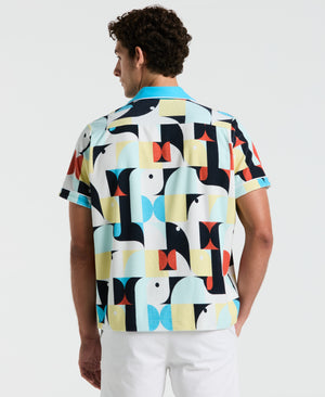 Penguin Deco Camp Terry Shirt (Horizon Blue) 