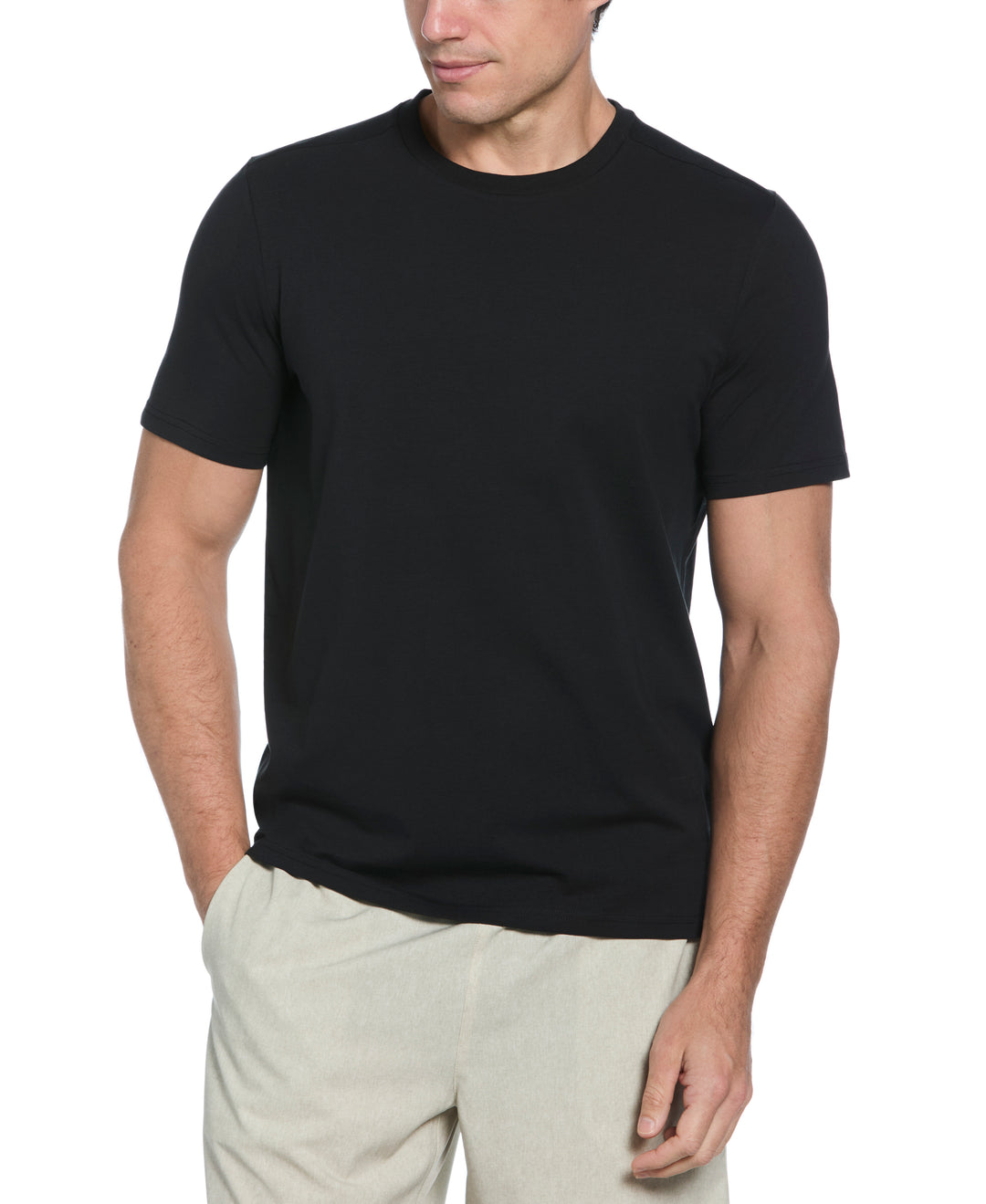 Crew Neck Tee  (Caviar) 