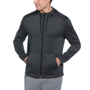 Penguin Sport Full Zip Midweight Pieced Hoodie-Jackets-Dark Caviar Heather-XS-Original Penguin