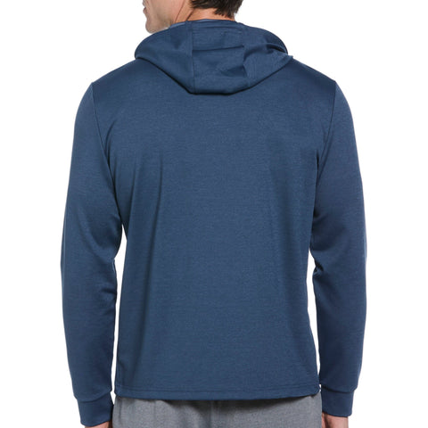 Long Sleeve Full Zip Midweight Pieced Hoodie (Insignia Blue Htr) 