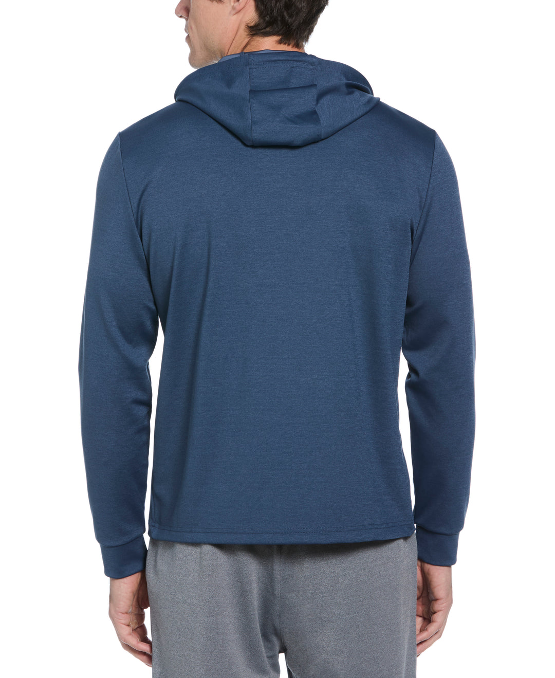 Long Sleeve Full Zip Midweight Pieced Hoodie (Insignia Blue Htr) 