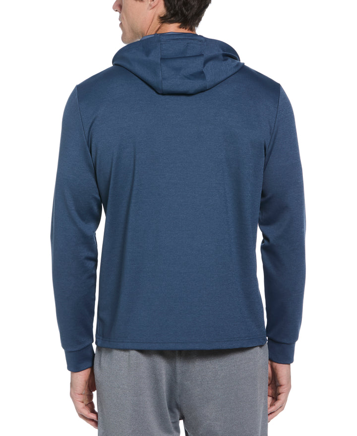 Long Sleeve Full Zip Midweight Pieced Hoodie (Insignia Blue Htr) 