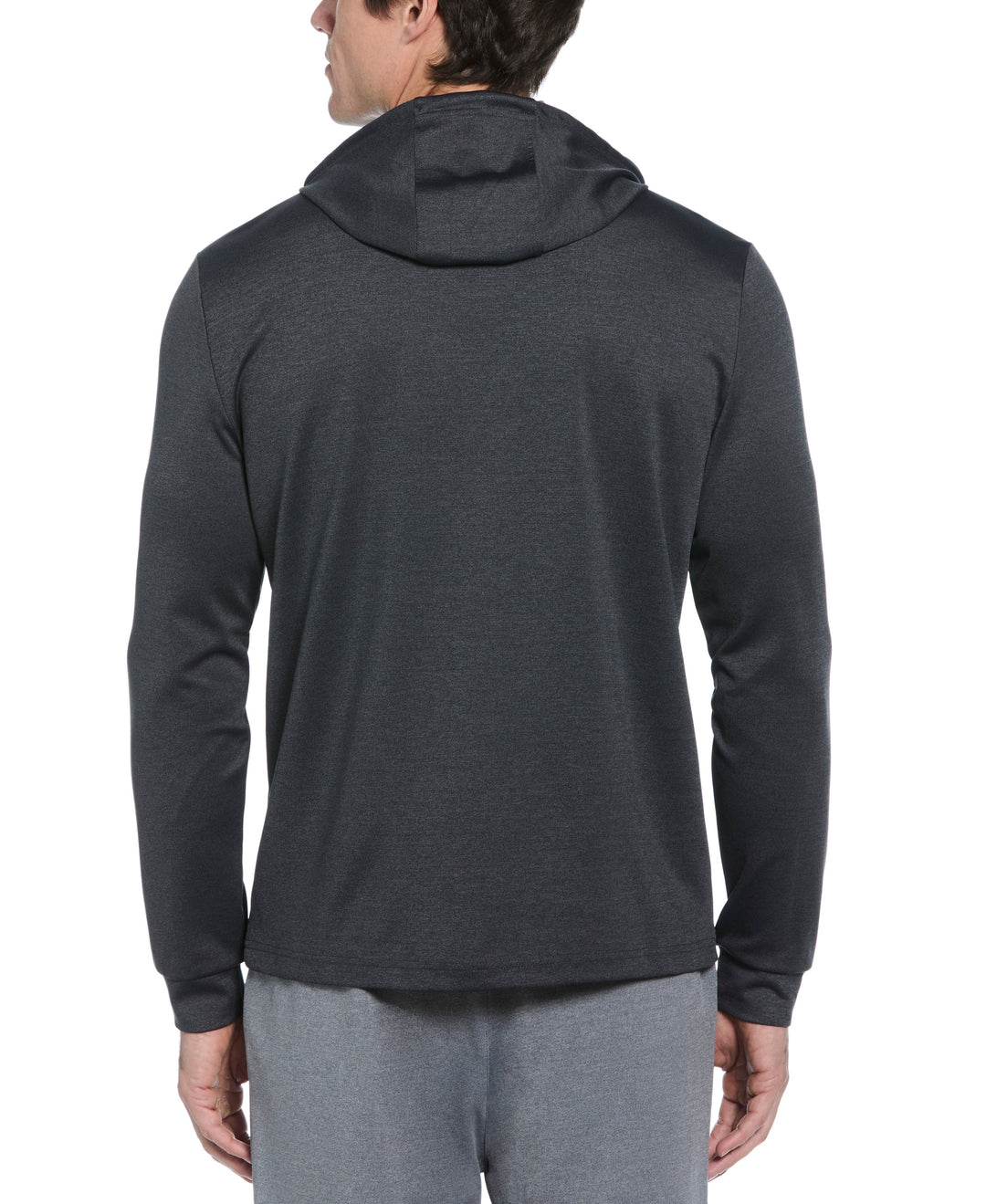 Long Sleeve Full Zip Midweight Pieced Hoodie (Dark Caviar Heather) 