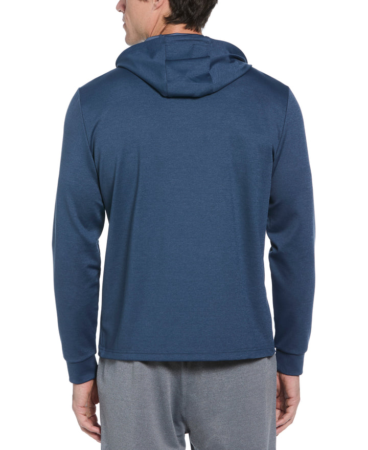 Long Sleeve Full Zip Midweight Pieced Hoodie (Insignia Blue Htr) 