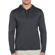 Long Sleeve Midweight Pieced Crew Neck Pull Over  (Dark Caviar Heather) 
