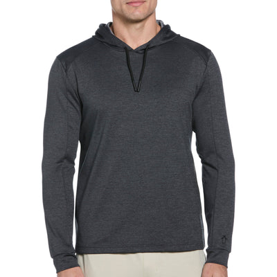 Long Sleeve Midweight Pieced Crew Neck Pull Over  (Dark Caviar Heather) 