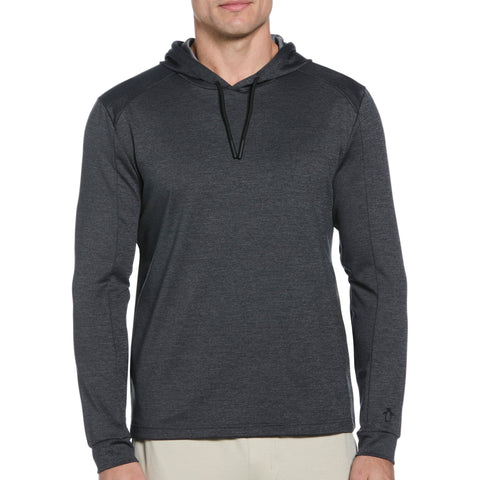 Long Sleeve Midweight Pieced Crew Neck Pull Over  (Dark Caviar Heather) 
