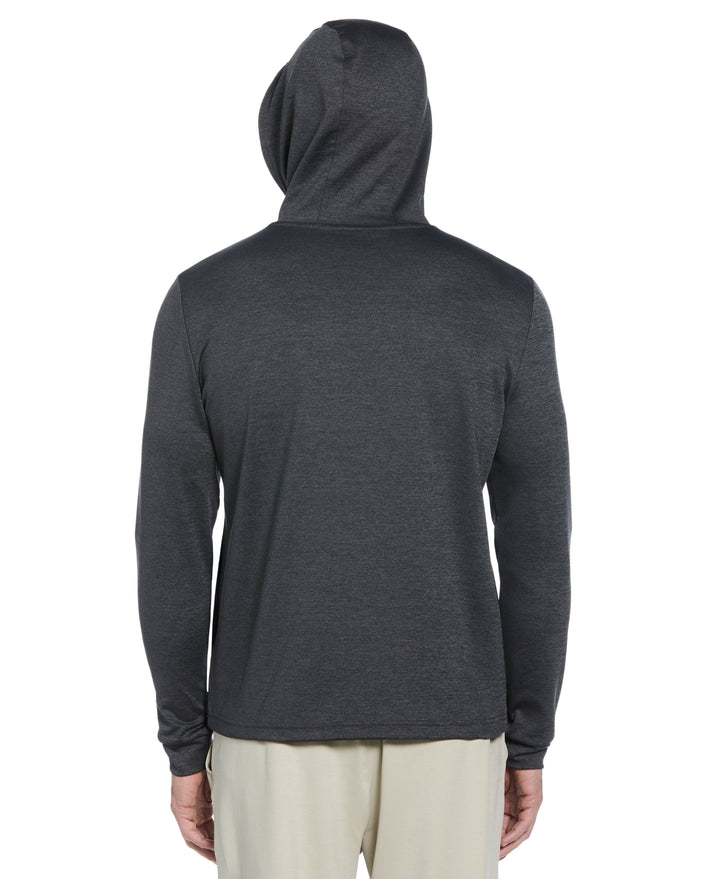 Long Sleeve Midweight Pieced Crew Neck Pull Over  (Dark Caviar Heather) 