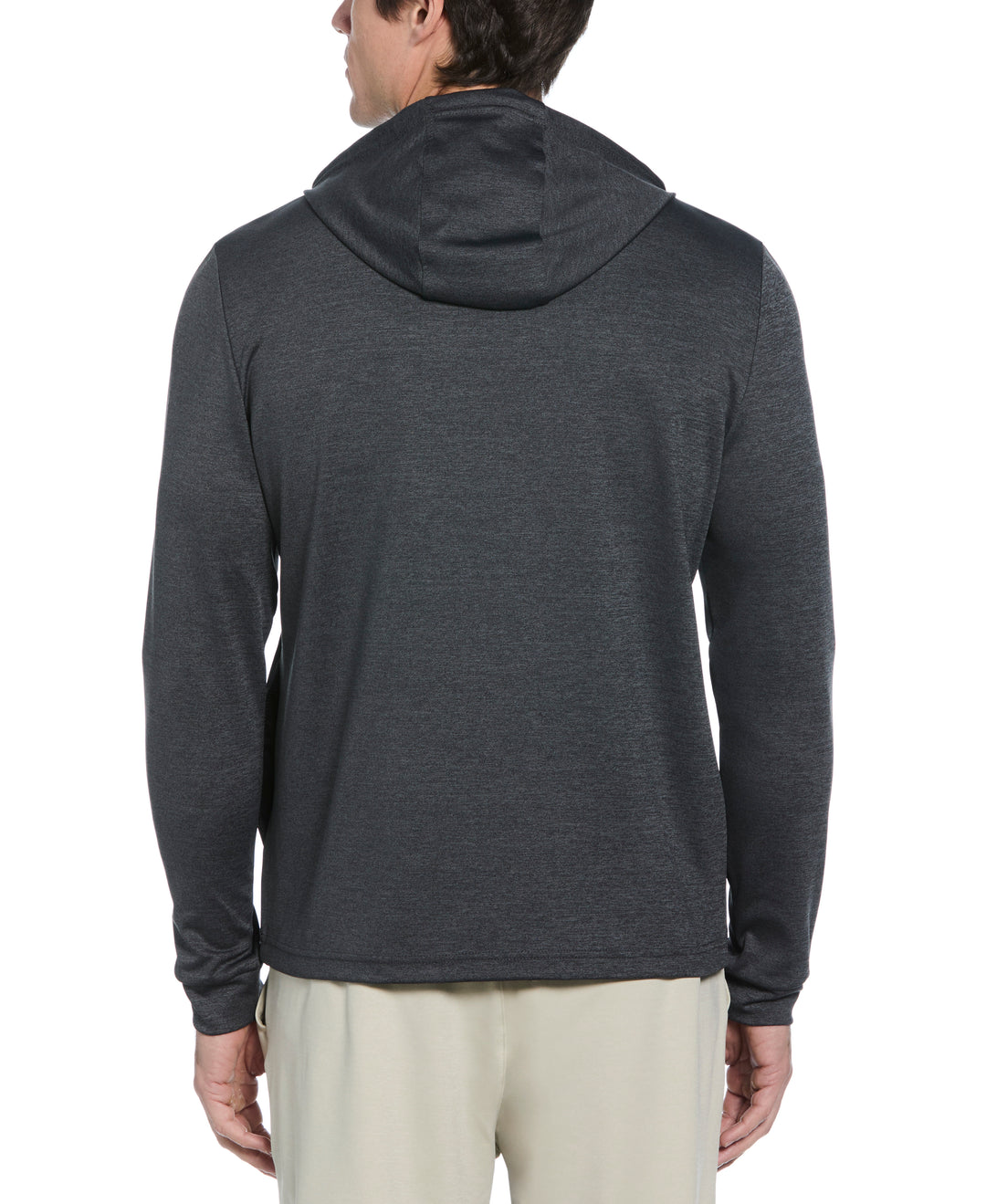 Long Sleeve Midweight Pieced Crew Neck Pull Over  (Dark Caviar Heather) 