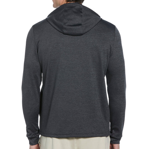 Long Sleeve Midweight Pieced Crew Neck Pull Over  (Dark Caviar Heather) 