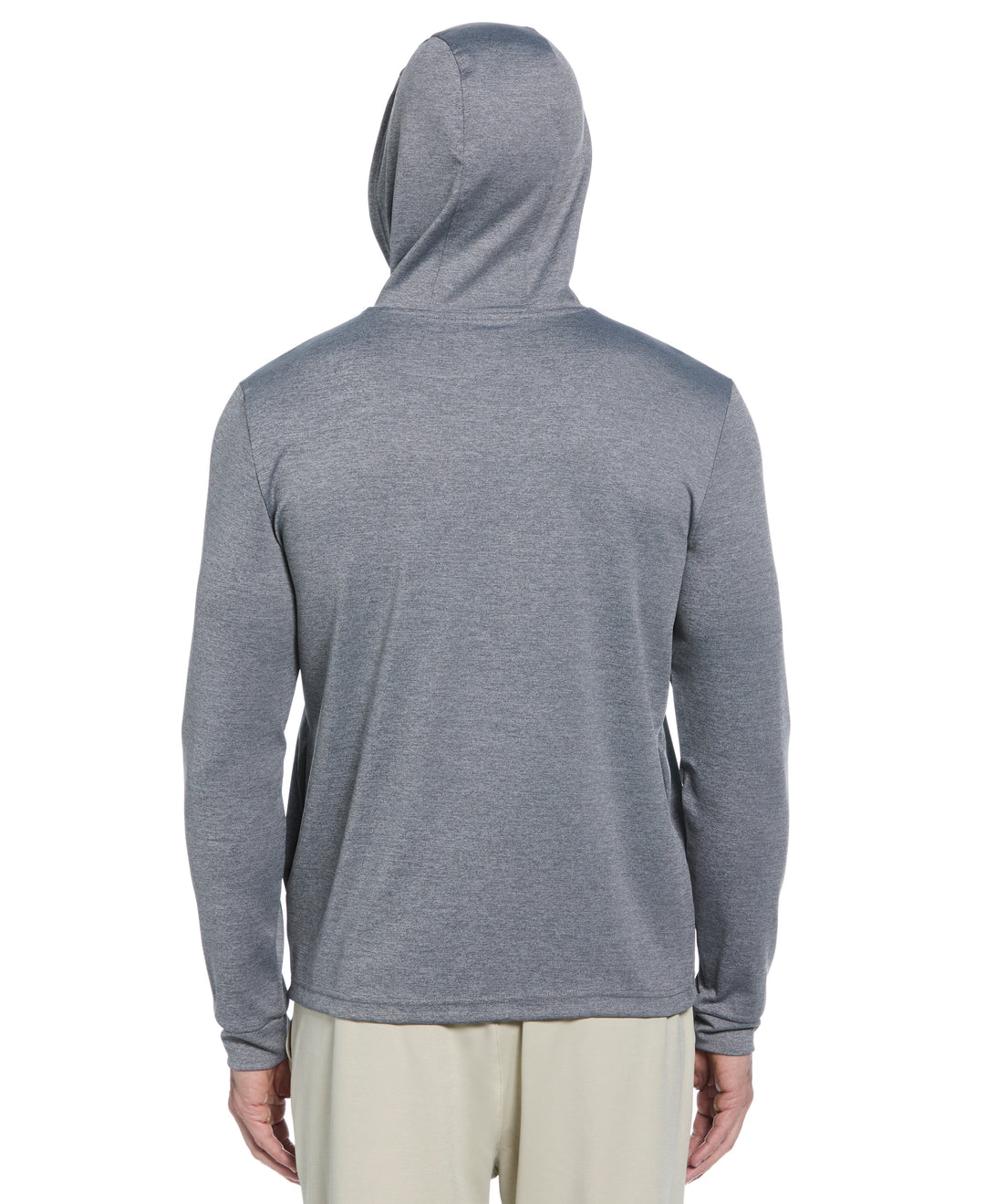 Long Sleeve Midweight Pieced Crew Neck Pull Over  (Quiet Gray Heather) 