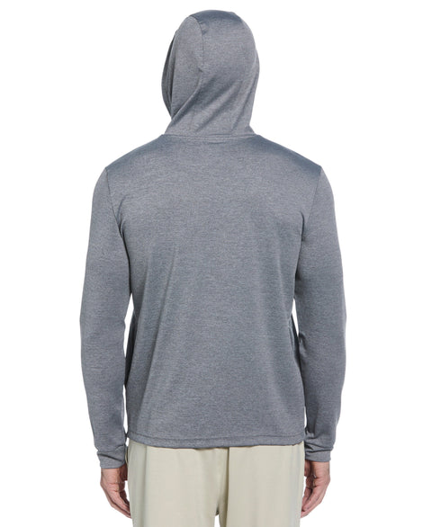 Long Sleeve Midweight Pieced Crew Neck Pull Over  (Quiet Gray Heather) 