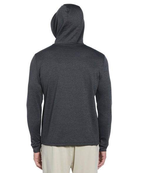 Long Sleeve Midweight Pieced Crew Neck Pull Over  (Dark Caviar Heather) 
