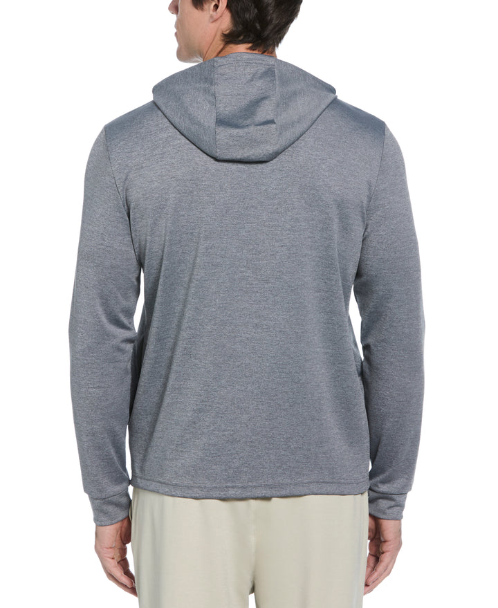 Long Sleeve Midweight Pieced Crew Neck Pull Over  (Quiet Gray Heather) 