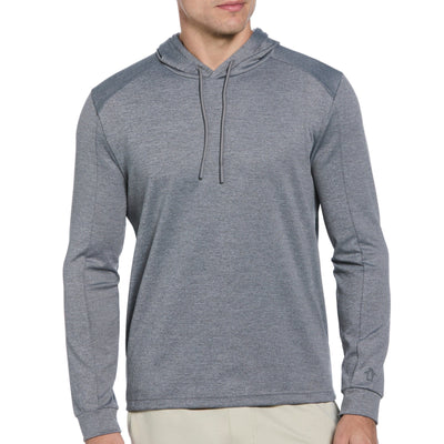 Long Sleeve Midweight Pieced Crew Neck Pull Over  (Quiet Gray Heather) 