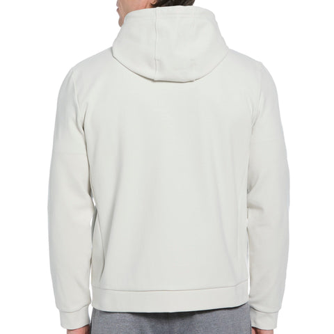 Micro Texture Full Zip Hoodie Jacket (Silver Birch) 