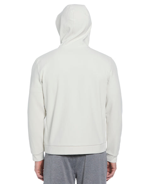 Micro Texture Full Zip Hoodie Jacket (Silver Birch) 