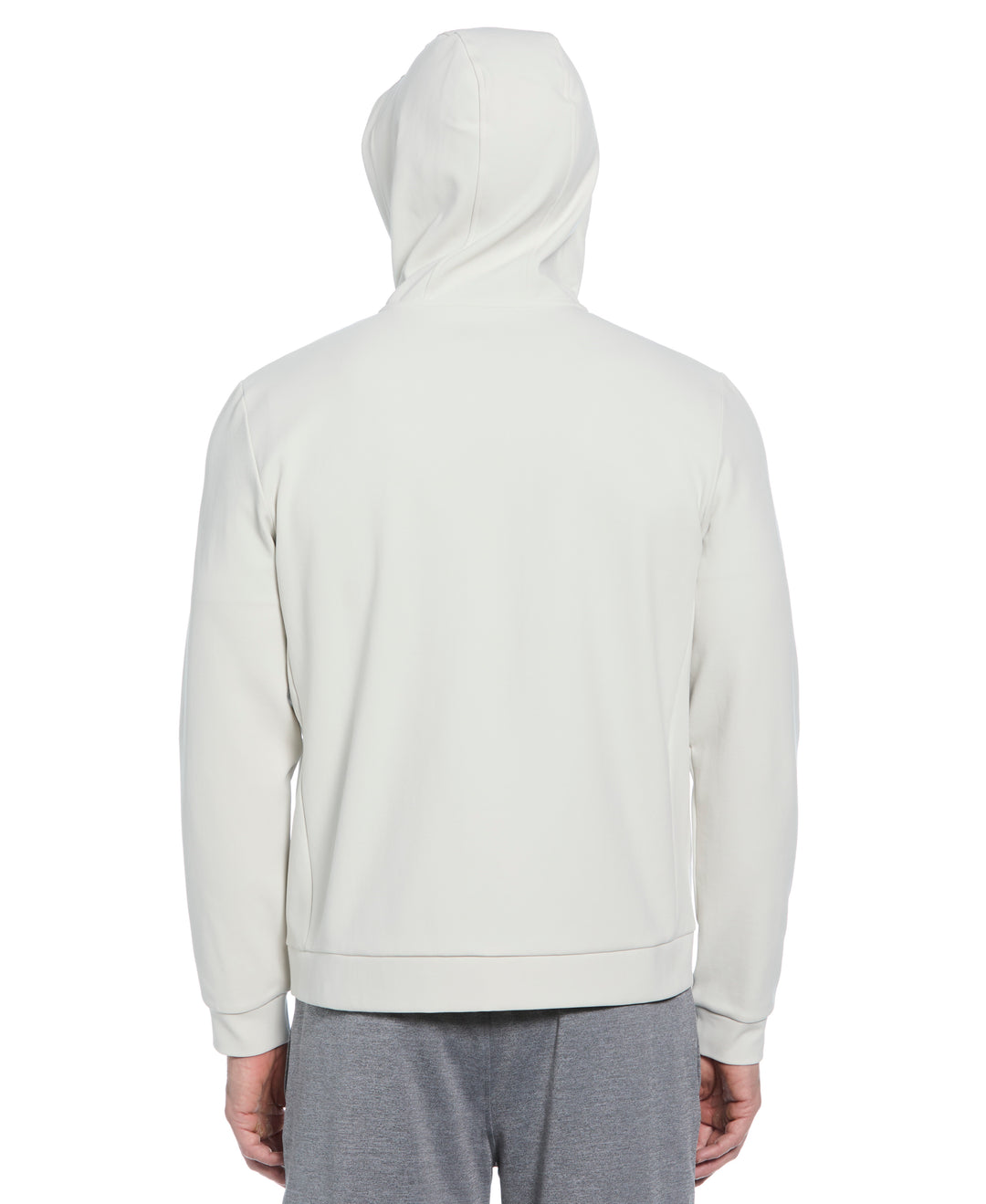Micro Texture Full Zip Hoodie Jacket (Silver Birch) 