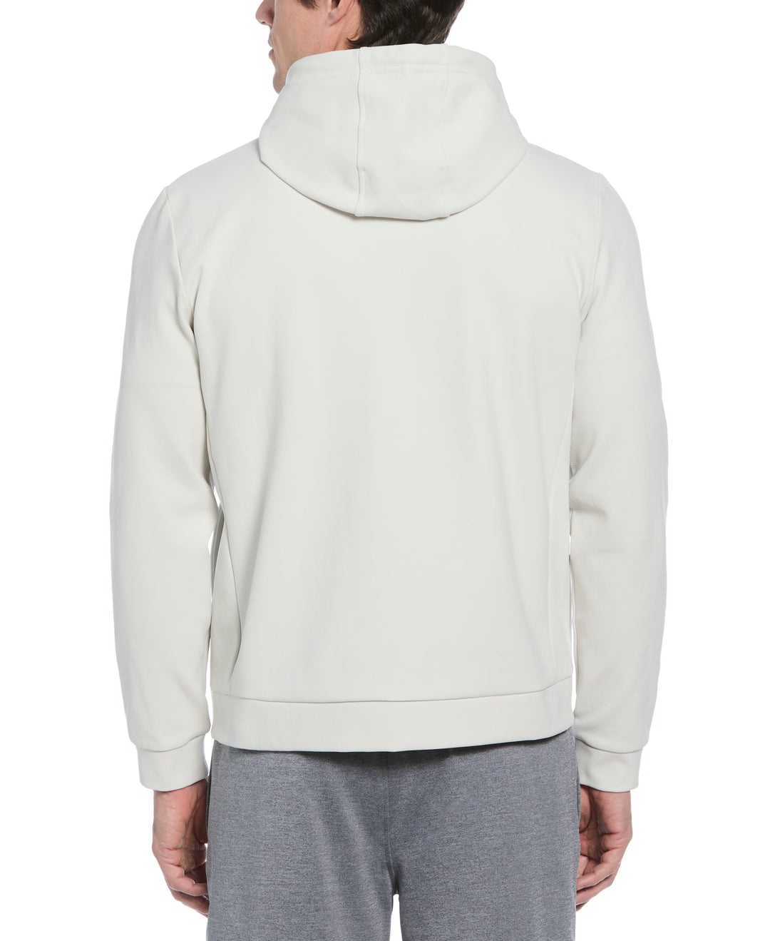 Micro Texture Full Zip Hoodie Jacket (Silver Birch) 