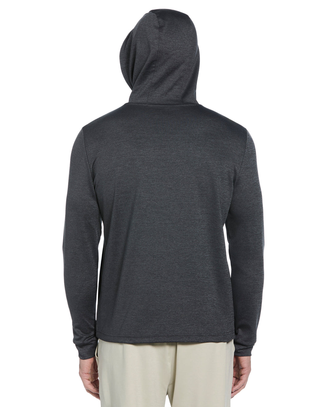 Long Sleeve Midweight Pieced Crew Neck Pull Over  (Dark Caviar Heather) 