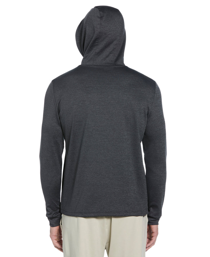 Long Sleeve Midweight Pieced Crew Neck Pull Over  (Dark Caviar Heather) 