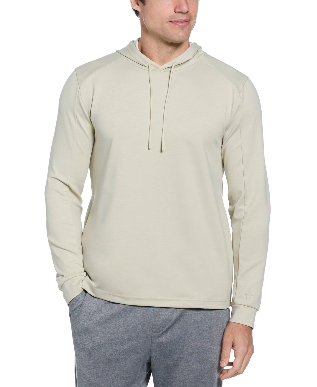 Long Sleeve Midweight Pieced Crew Neck Pull Over  (Agate Silver Htr) 