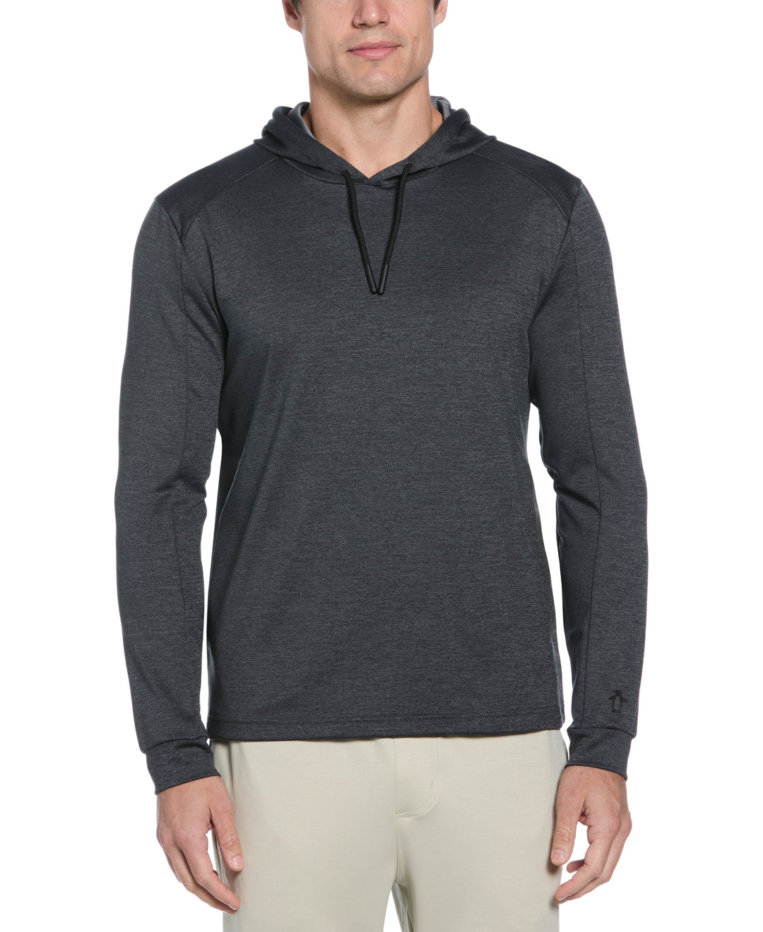 Long Sleeve Midweight Pieced Crew Neck Pull Over  (Dark Caviar Heather) 