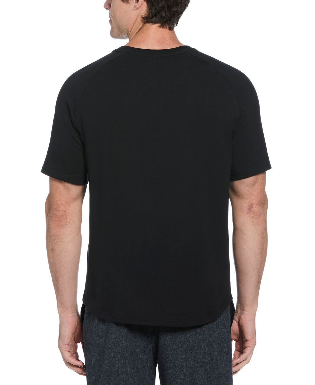 Crew Neck Raglan Tee (Caviar) 