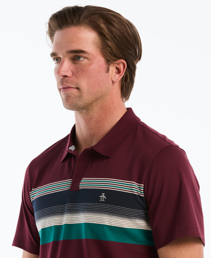 Cotton Chest Stripe Polo (Port Royale) 