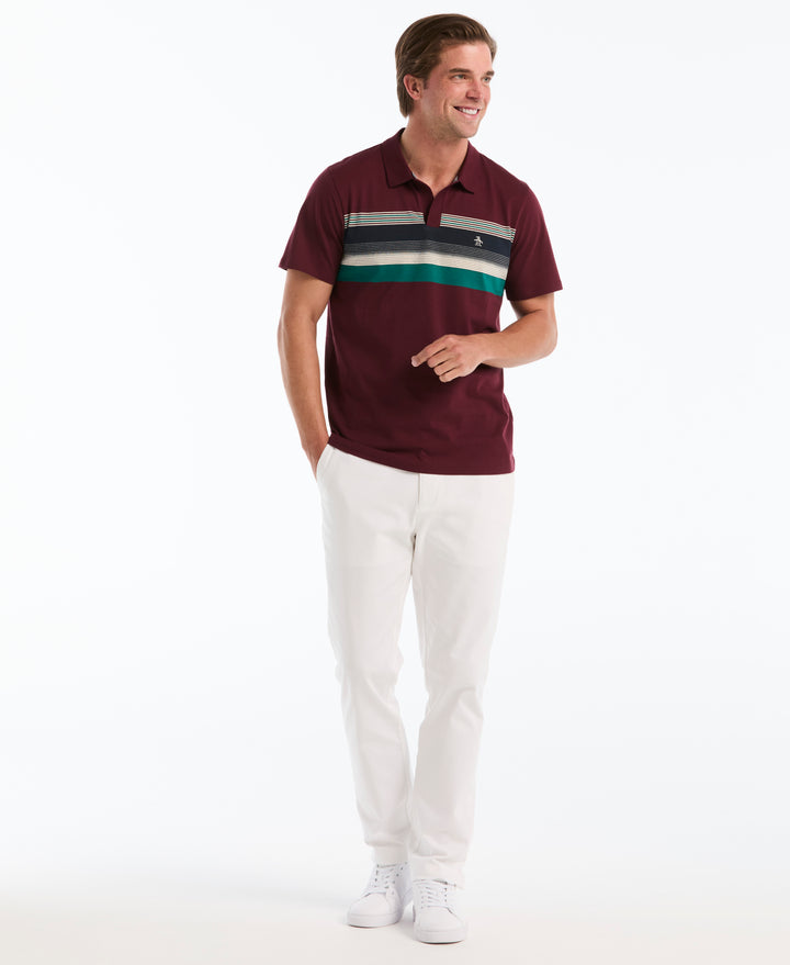 Cotton Chest Stripe Polo (Port Royale) 