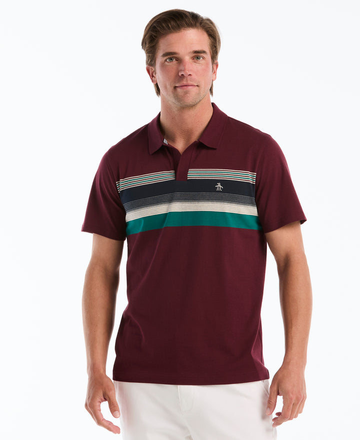 Cotton Chest Stripe Polo (Port Royale) 