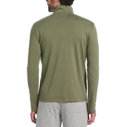 Perforated Fleece Quarter Zip Shirt (Laurel Wreath Htr) 
