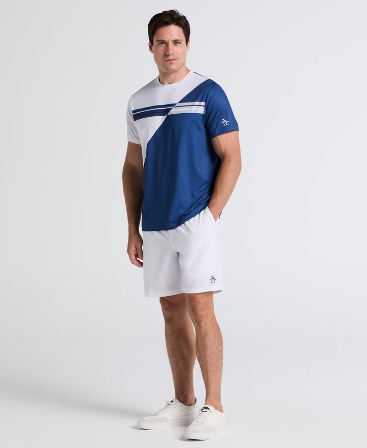 Performance Color Block Tennis Tee (True Navy) 
