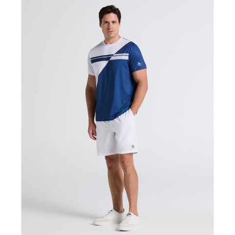 Performance Color Block Tennis Tee (True Navy) 