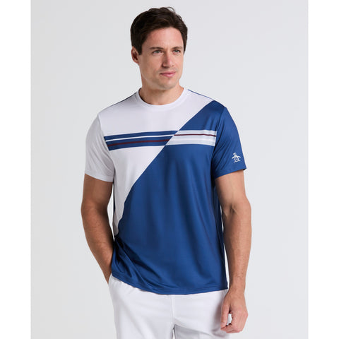 Performance Color Block Tennis Tee (True Navy) 