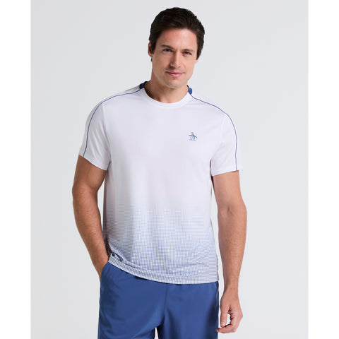 Performance Ombre Block Tennis Tee (Bright White) 
