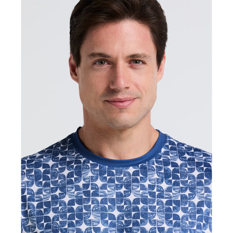 Performance Ombre Block Tennis Tee (True Navy) 