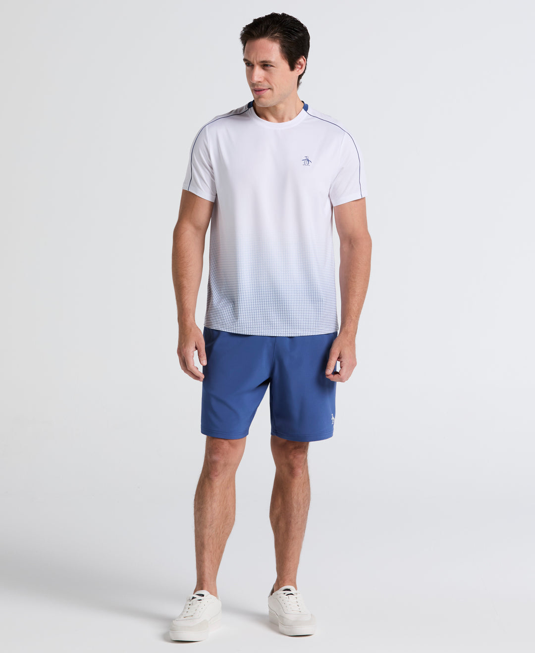 Performance Ombre Block Tennis Tee (Bright White) 
