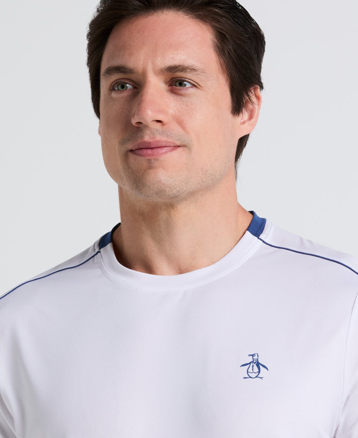 Performance Ombre Block Tennis Tee (Bright White) 